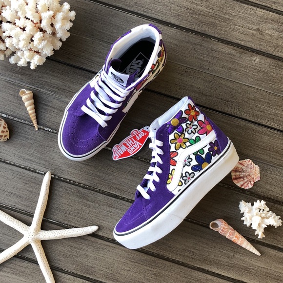 🌴🔆VANS- HI TOPS PLATFORM GLITTER DAISIES🔆🌴 - Picture 4 of 11